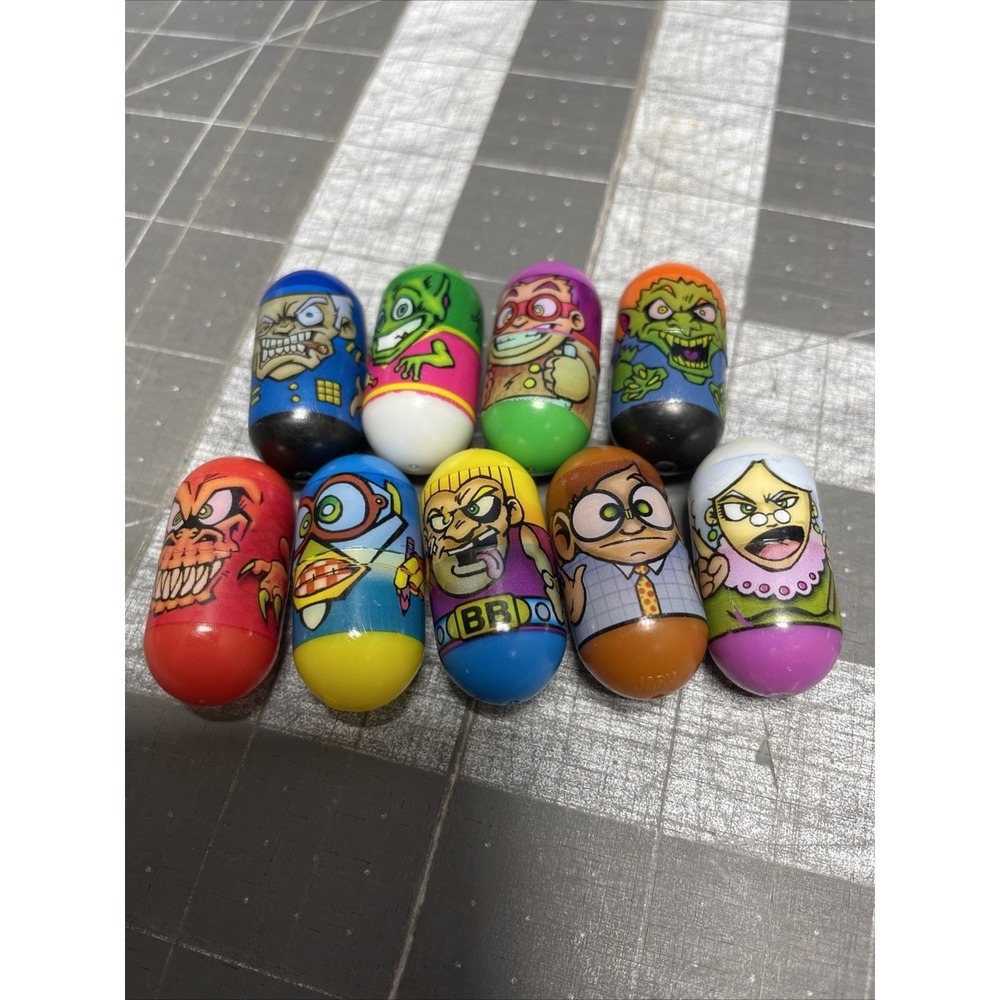 Mighty Beanz Moose Ja-Ru 2004 Lot of 10 Figures Bookworm T-Rex Admiral Troll